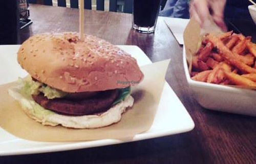 Chickpea & Quinoa burger!  at Handmade Burger Co in Aberdeen