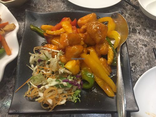 sweet and sour veggie chicken at Green Veggie 天然齋 in Hong Kong Island