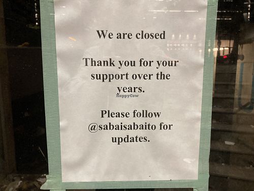 Closed   at Sabai Sabai in Toronto