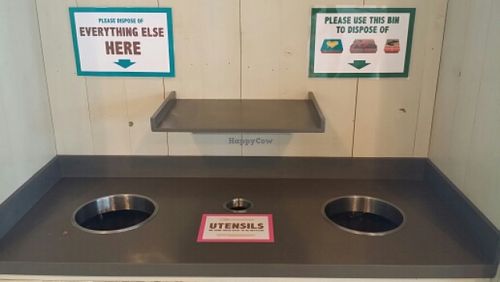 Recycling... with instructions that finally help! at Amy's Drive Thru in Rohnert Park