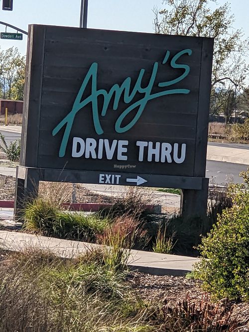 Street sign at Amy's Drive Thru in Rohnert Park
