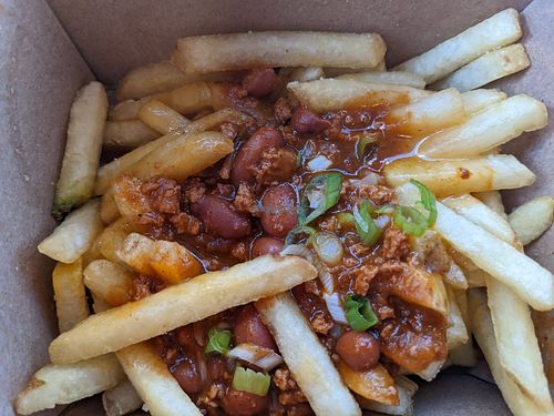 Very tasty chili cheese fries. at Amy's Drive Thru in Rohnert Park