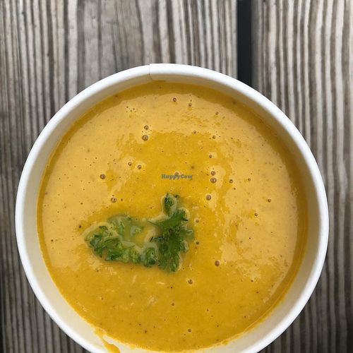 Carrot-coconut-ginger soup  at Van Rensselaer's in South Wellfleet