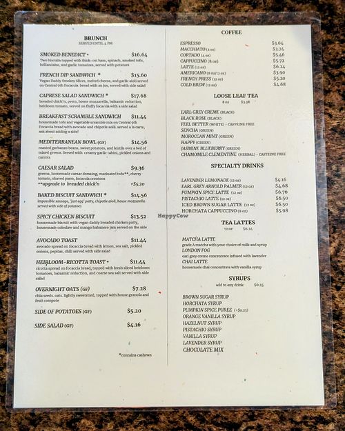 Menu as of 14 October 2024 at Passion Flour Patisserie in Salt Lake City