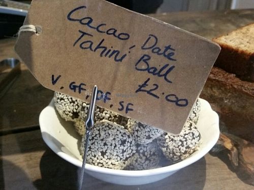 cacao date balls at So Pure in London