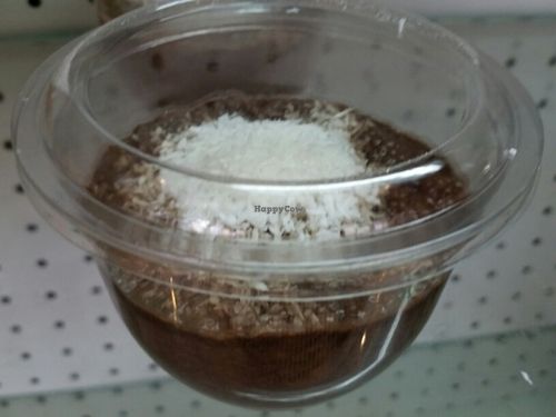 chocolate chia seed pudding at So Pure in London