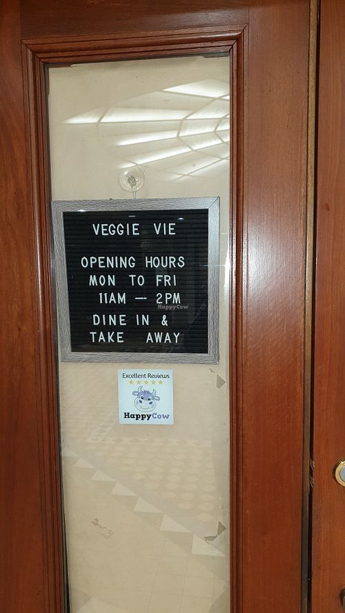 Updated hours at Veggie Vie in Adelaide