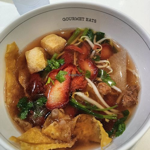 Red roasted pork noodles at Walee - EM Quartier in Bangkok