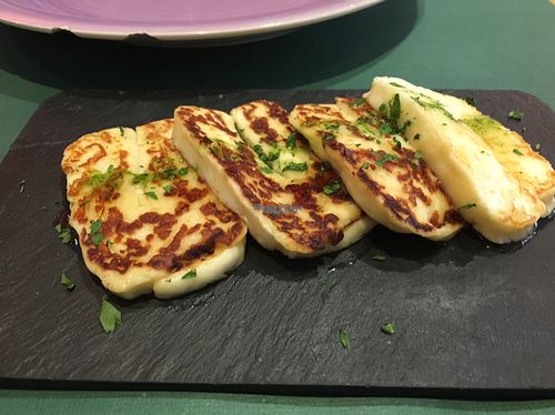 haloumi cheese.  at Casa Griega in Barcelona