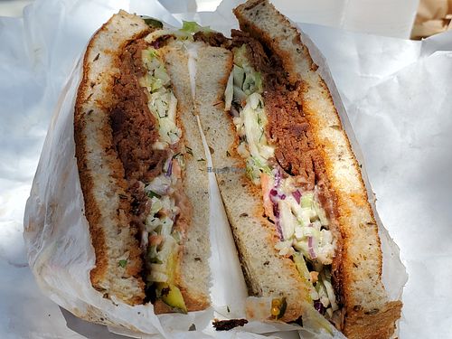 Vegan reuben with unreal meat at Mendocino Farms in Marina Del Rey