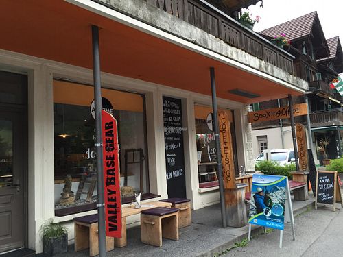 Outside at Airtime Cafe in Lauterbrunnen