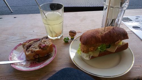 Fancy vegan sandwich. at Airtime Cafe in Lauterbrunnen