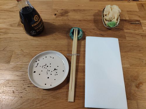 Setting at Youmiko Sushi in Krakow