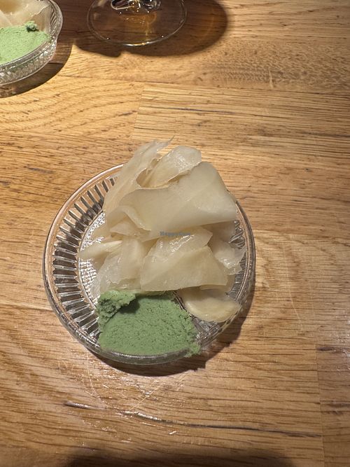 Ginger and wasabi   at Youmiko Sushi in Krakow