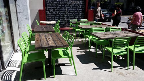 The Green Panther terrace on St-Denis street is a place where you can meet your friends, have a drink, have fun and enjoy the sun! at Panthere Verte - St. Denis in Montreal