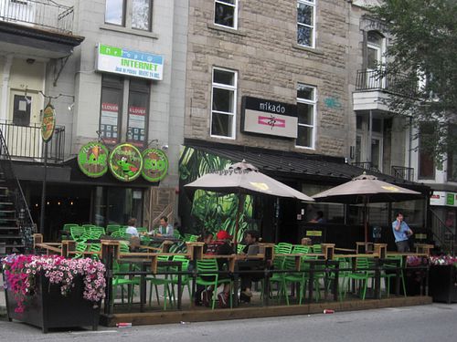 Outside at Panthere Verte - St. Denis in Montreal