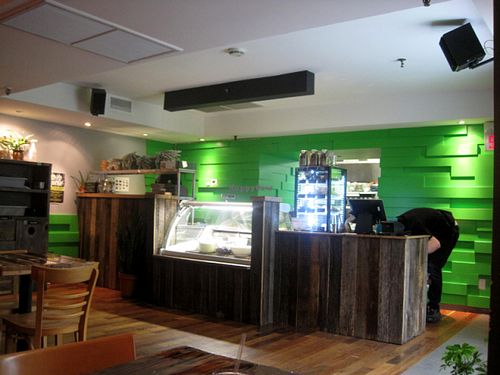 The food counter at Panthere Verte - St. Denis in Montreal
