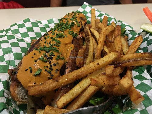 Eggplant meatball sub! at Veg Box in Tucson