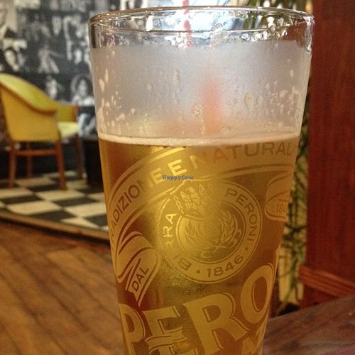 Peroni on draught. Ciao Bella at The Bohemian in Newcastle Upon Tyne