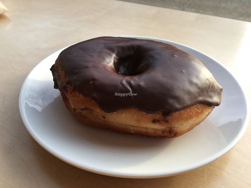 Vegan chocolate donut  at Cartems Donuts - Main St in Vancouver