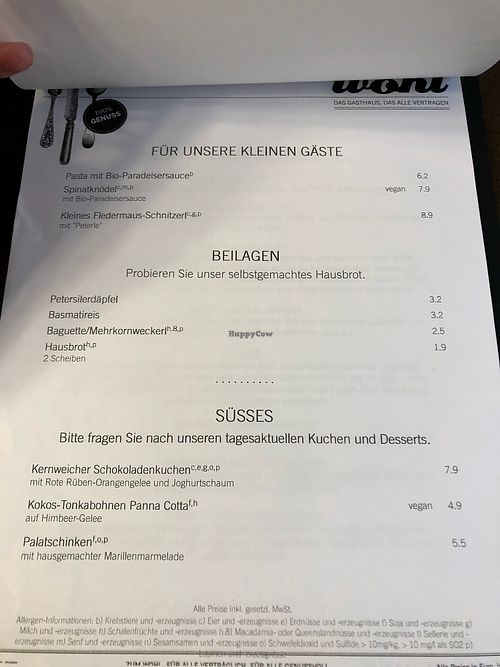 Menu4 at Zum Wohl in Vienna