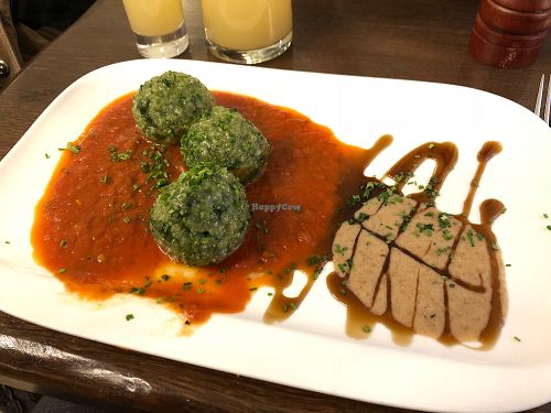 Spinatknödel at Zum Wohl in Vienna
