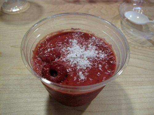 Raspberry chia pudding. This is simple, but yet delicious. It tastes like raspberry jam, just a bit less sweet. at Copper Branch - 600 Maisonneuve W/O in Montreal