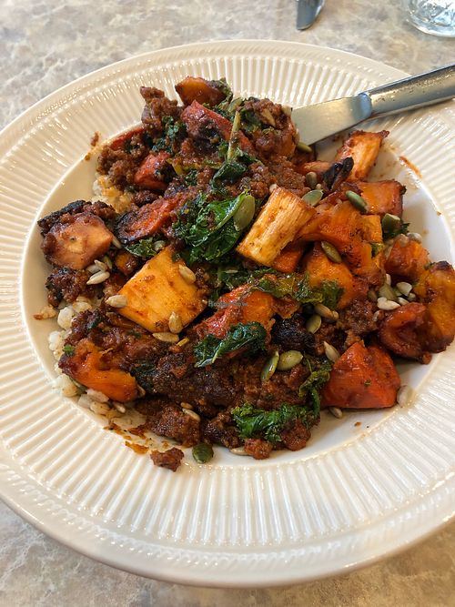 Vegan Harvest bowl at phuel Cafe in Cleveland