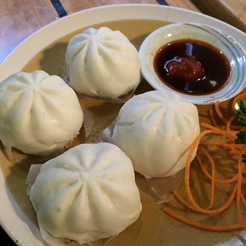 bread buns steamed at Golden Lotus Vegan in Newtown