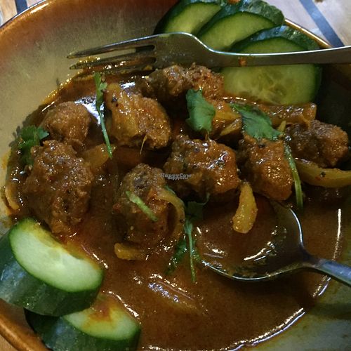 beef rendang at Golden Lotus Vegan in Newtown