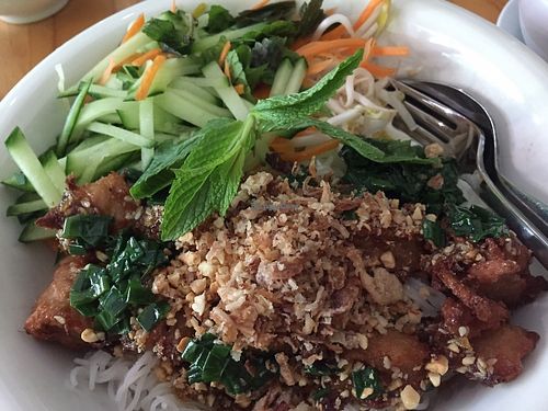 Bun salad at Golden Lotus Vegan in Newtown