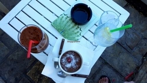 iced vanilla latte, chocolate mousse, gin & tonic at Art of Raw at The Garden Lounge in Zadar