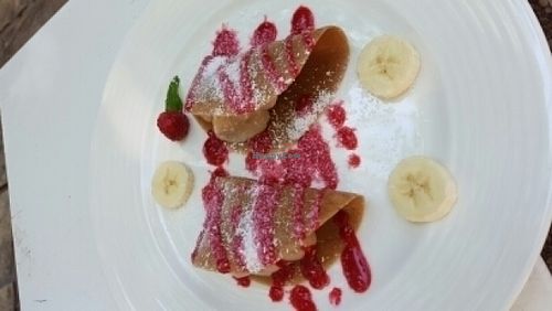 banana crepes  at Art of Raw at The Garden Lounge in Zadar