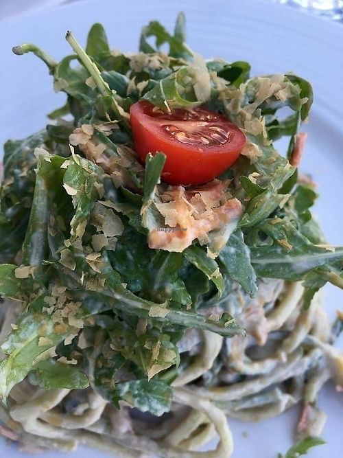 zucchini 'pasta' at Art of Raw at The Garden Lounge in Zadar