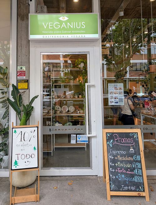 Front door at Veganius in Buenos Aires
