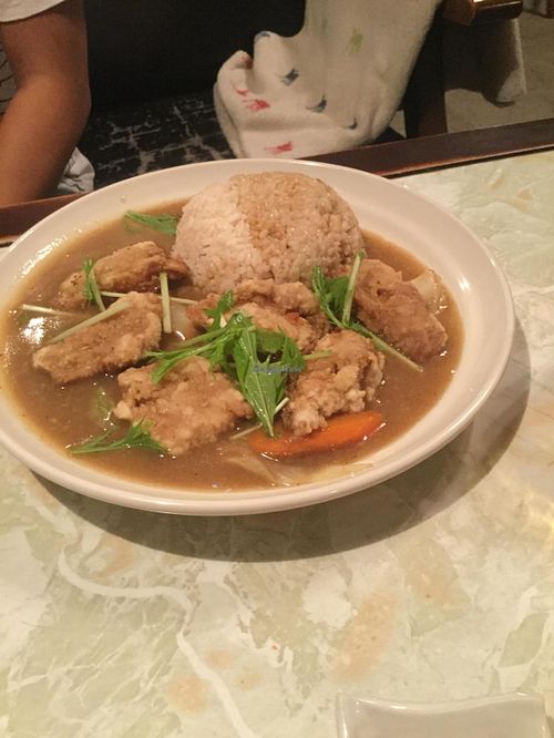 Fried soymeat curry at Cafe Cob in Komono