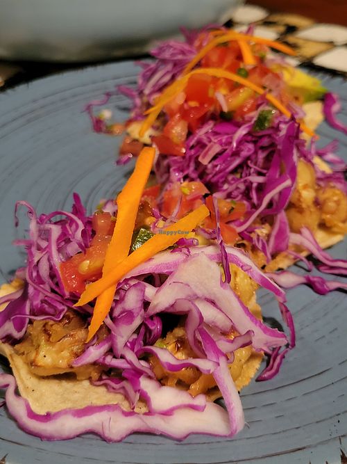 Batter fried cauliflower tacos at Green Room Cafe in Jaco