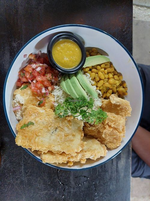 Tofrijo 7500 Colones at Green Room Cafe in Jaco