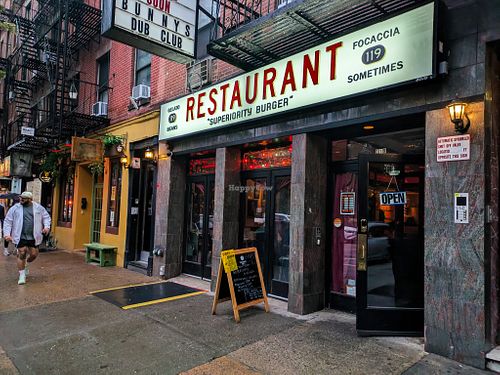 Outside of Superiority Burger at Superiority Burger in New York City