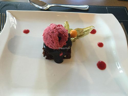 Brownie with ice cream. at Hotel Serra da Estrela - Restaurante Alquimia in Campos Do Jordao