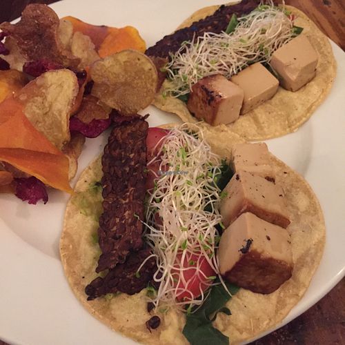 wrap in corn tortilla with added tempeh bacon at FOREVER in Mexico City