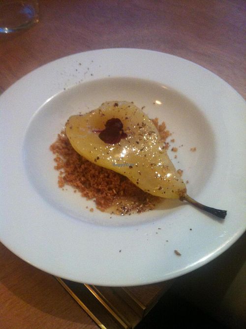 The ginger pear dessert was a highlight (even though I didn't order it!). at Dune in Paris
