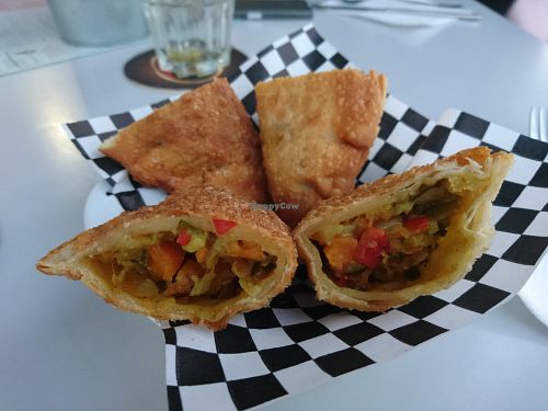 Empanadas at Recyclo Bike Cafe in Malaga