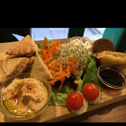 selection of starters all vegan  at Vegetalia - Born in Barcelona