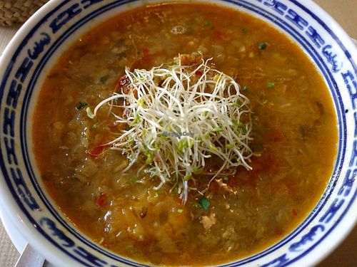 Vegetables and tofu yellow curry at Vegetalia - Born in Barcelona