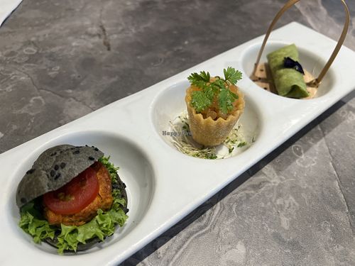 Amazing trio- otak slider(7/10) , kueh paitee(10/10) and the achar wrap (5/10)  at elemen 元素 - Millenia Walk in Central Singapore