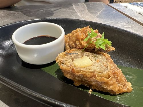 Best vegetarian ngoh hiang - flavours and textures are on point !  at elemen 元素 - Millenia Walk in Central Singapore