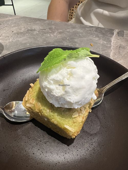 Coconut with pandas coconut cake 9/10- there’s a surprise in the cake!  at elemen 元素 - Millenia Walk in Central Singapore