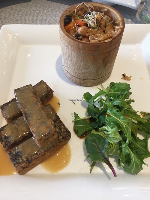 Truffle Tofu and brown rice at elemen 元素 - Millenia Walk in Central Singapore