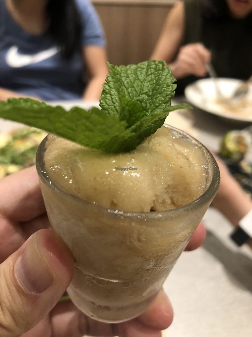 NDP 2020 Menu- plum sorbet at elemen 元素 - Millenia Walk in Central Singapore